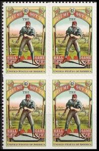 US 4341 Take Me Out To The Ball Game 42c block 4 MNH 2008
