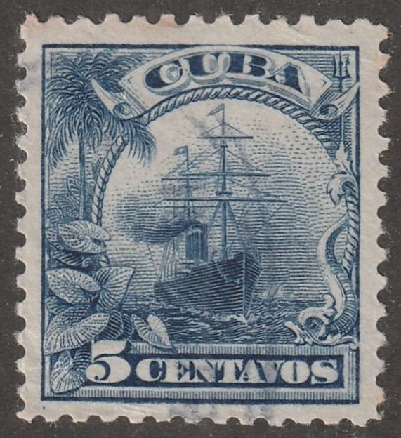 Cuba, stamp, Scott#236, used, hinged,  ship