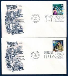 UNITED STATES FDCs (15) 32¢ Celebrate Century 1940s Artcraft