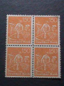 ​GERMANY 1921 SC#149 OVER 100 YEARS OLD STAMPS- FARMERS. BLOCK OF-4-MNH-VF