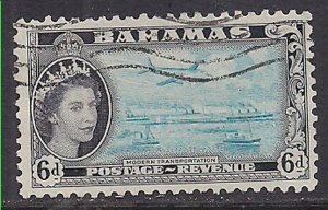 Bahamas 1954-63 QE2 6d SG 208 used ( F676 )