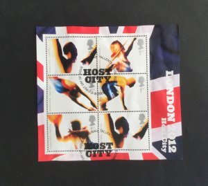 2005. MS 2554. GB used minisheet.London 2012 Host City. Olympics. Ex FDC