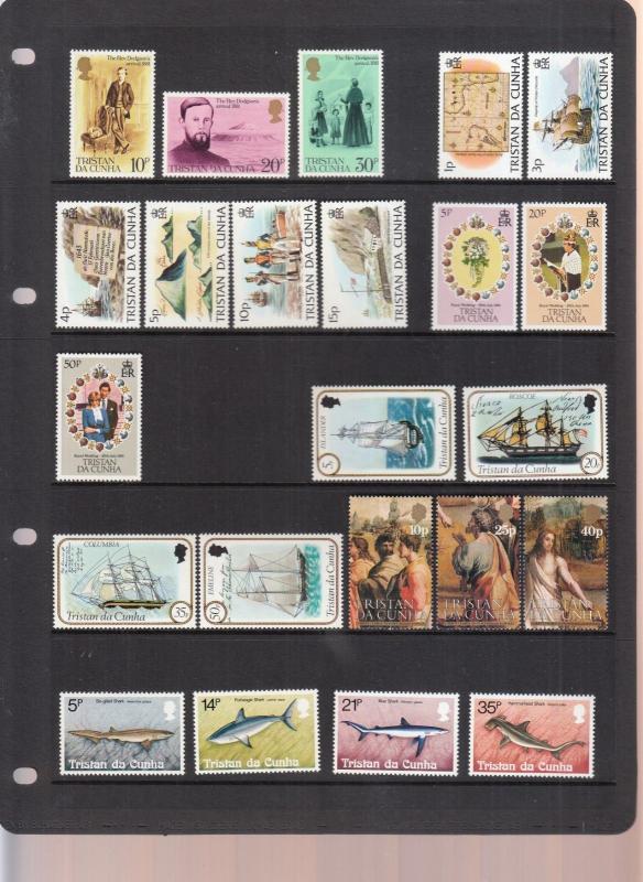 TRISTAN DA CUNHA 4 STOCKPAGES OF SETS UMM/MNH MANY THEMATICS 