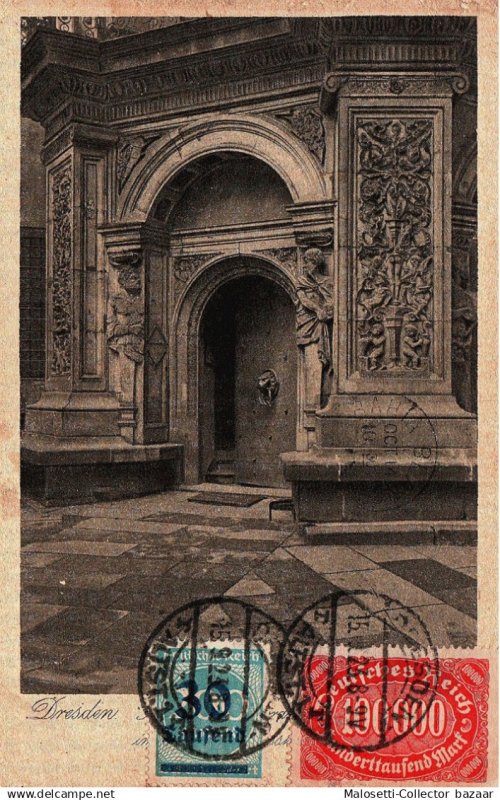 1923 Infla card sent to Argentina 15-9-1923 30th + 100000 Reception Bahia Bla...