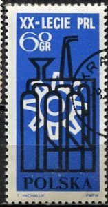 Poland; 1964: Sc. # 1247: Used CTO Single Stamp