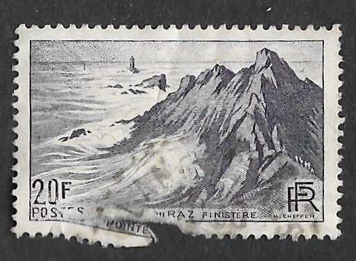 France Scott #571 20fr Point du Raz, Finistere (1946) Used