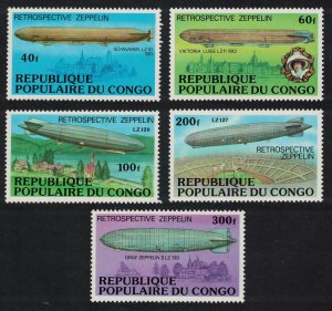 Congo History of the Zeppelin 5v 1977 MNH SG#567-571