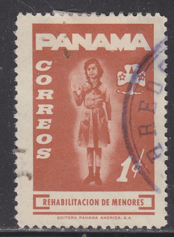 Panama RA61 Girl Scout Saluting 1964