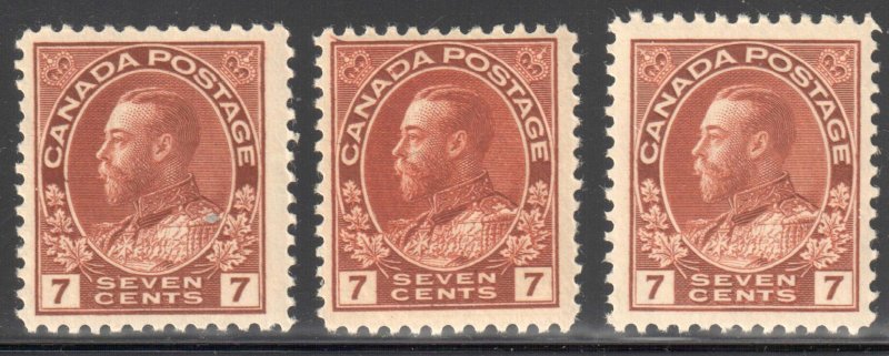 Canada VF NH #114- 114b, ii, iii, iv, v (All Stamps in perfect condition)