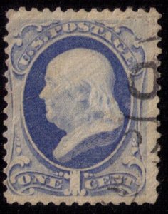 US Sc 145 Used - 1c FRANKLIN Ultra Fine