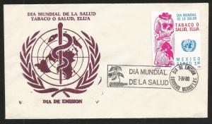 baja.J) 1980 MEXICO, WORLD HEALTH, TOBACCO OR HEALTH DAY, CHOOSE, CRANEO