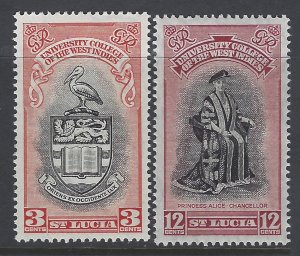 St Lucia, Scott #149-150; University Issue, MLH