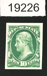 MOMEN: US STAMPS # O62P4 PROOF ON CARD LOT #19226