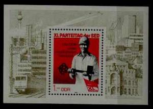 Germany(DDR) 2536 MNH s/s Construction worker SCV1.05