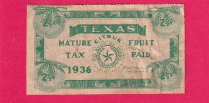 US 1936 2-1/2 cent Texas fruit tax used