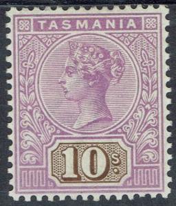 TASMANIA 1892 QV TABLET 10/- WMK TAS 