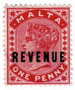 (I.B) Malta Revenue : Duty Stamp 1d