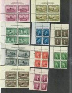 Canada Sc#o16-o25 M/NH/VF, Plate Blocks UL Corners, Cv. $851.50