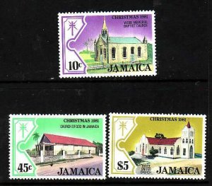 Jamaica-Sc#520-2- id5-unused NH set-Christmas-Churches-1981-