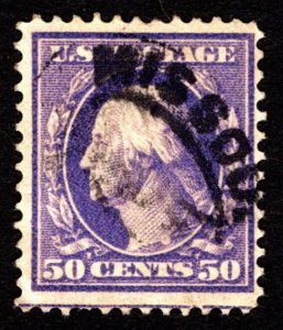 1909, US 50c, Washington, Used, Sc 341