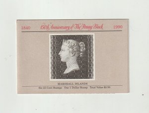 Marshall Islands  QV Penny Black Anniversary Booklet Scott # 370-376a VF MNH