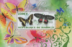 Butterflies Papilio Hospiton Bhutanitis Lidderdalii Souvenir Sheet Mint NH