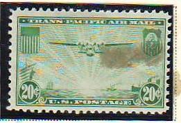 # C21 1937 Air Mail Mint with hinge stain (priced as used)