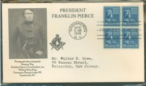 United States #819 On Cover  (Fdc)