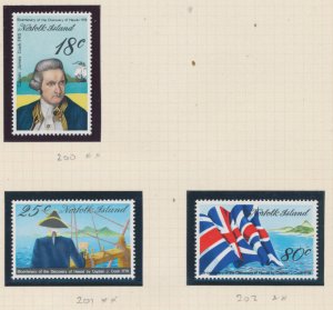 Norfolk Island 1978 James Cook SG 200 - 202 MNH 