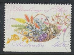 Australia SG 1318  Used - Greetings - Flowers bottom imperf