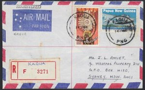 PAPUA NEW GUINEA 1984 Registered cover ex KAGUA.............................H167