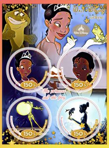 Stamps. Cartoons, Disney,  The Frog 2020 year 1+1 sheets perforated Cabo Verde