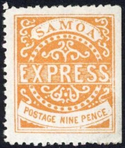 Samoa 1877-80 SG 20 9d orange-brown P12 VFM cat 80 pounds