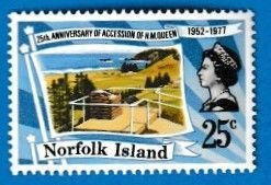 NORFOLK ISLAND SCOTT#218 1977 QUEEN'S VIEW, KINGSTON - MNH