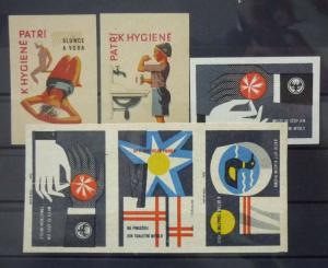 Match Box Labels! hygiene czechoslovakia GJ8