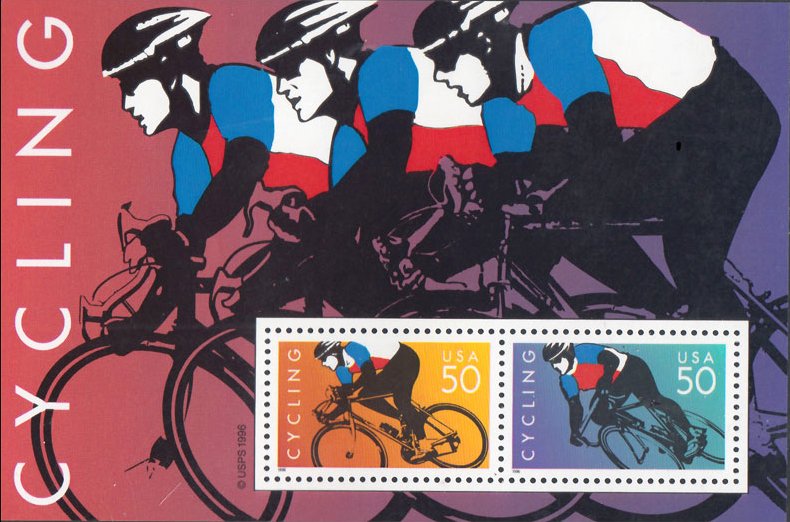 U.S. #3119 MNH Souvenir Sheet (Cycling)