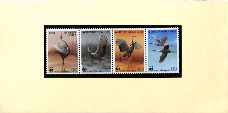 South Korea WWF World Wild Fund for Nature MNH stamps White naped crane birds
