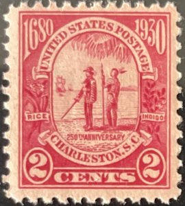 Scott #683 1930 2¢ Charleston 250th Anniversary MNH OG