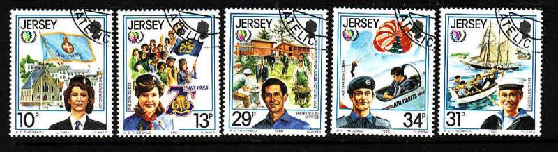 Jersey-Sc#356-60-used set-Int'l Youth Year-1985-