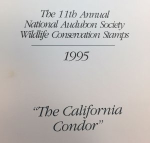 U.S. Audubon Society Wildlife Stamp Sheet 1995 California Condor - MNH