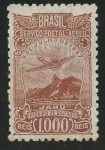 Brazil Scott C21 Mint Hinged1929 airmail stamp star cm wmk