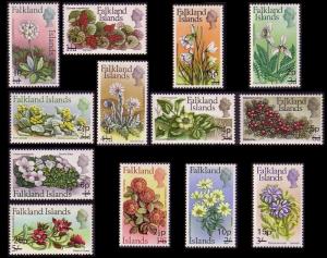 Falkland Is. Flowers 13v overprinted SG#263-275 MI#192-204