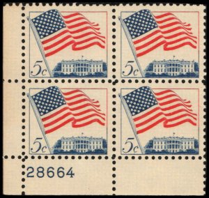 US #1208a U.S. FLAG MNH LL PLATE BLOCK #28664