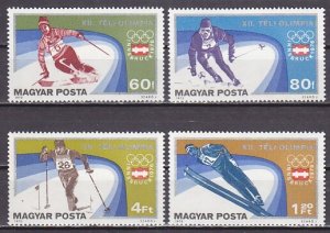 Hungary, Scott cat. 2395-97, 2399 only. Skiing values from set.