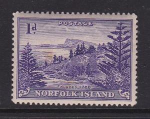 1947 Norfolk Island Ball Bay 1d UHM SG2