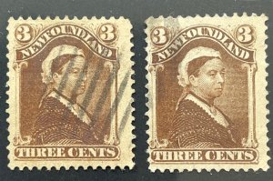 Newfoundland, Scott 51,  Used Pair