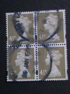 GRATE BRITAIN 1993 SC#231 QUEEN ELIZABETH II MACHINES STAMPS USE BLOCK-VF