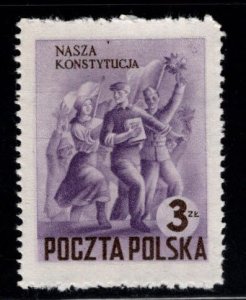 Poland Scott 552 MNH** 1952 New Constitution stamp