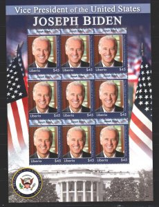 Liberia. 2008. Small sheet 5405. US Vice President Biden. MNH.