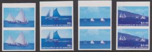 Grenadines of St Vincent 1988 Sailing Imperf Proofs & Color Trial Proofs